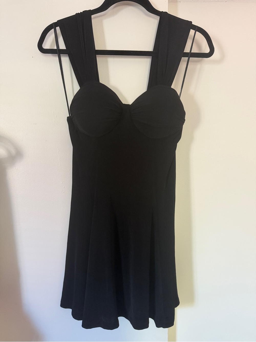 NWT Intimately Free People Black Babydoll Chemise Mini Dress Size S